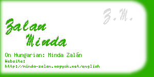 zalan minda business card